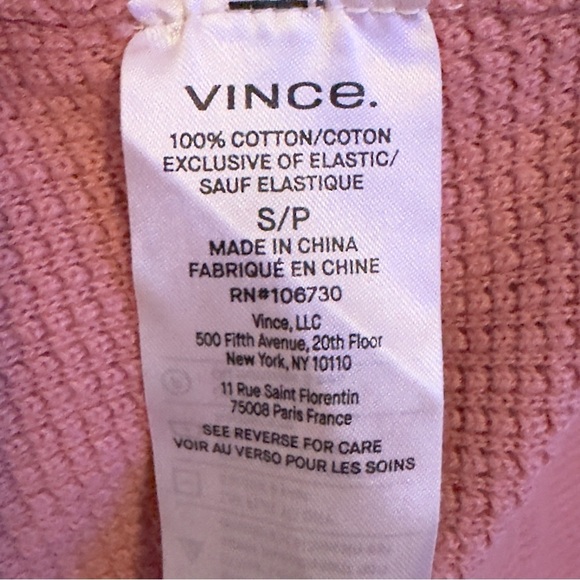 Vince Waffle Raglan Pullover In Pink - Picture 6 of 6